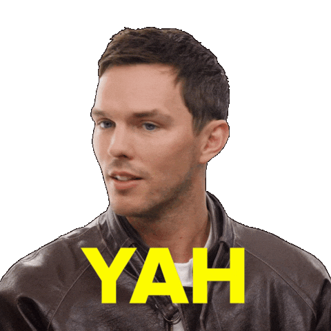 Nicholas Hoult Yes Sticker by BuzzFeed
