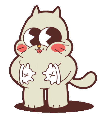 Hellochezz cat yummy hungry eat Sticker