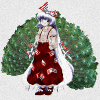 Peacock Fujiwara No Mokou GIF
