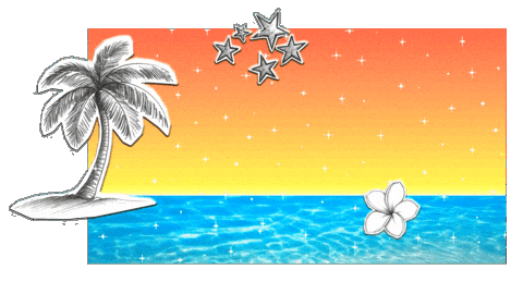 Palm Tree Flower Sticker by lenay