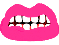 lips teeth Sticker by Alie jackson