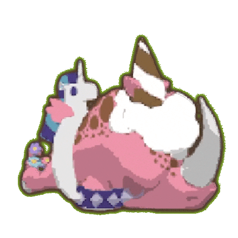 PinkRhino24 giphyupload pink sleep rhino Sticker