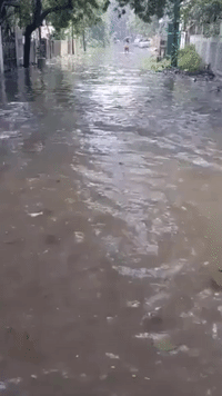 Flooded Street in Chennai as 'Severe' Cyclone Approaches
