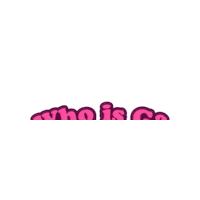 whoisg girl wow logo pink Sticker