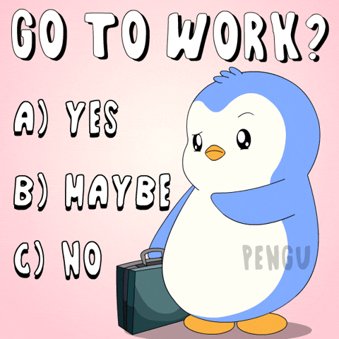 Sad Work GIF by Pudgy Penguins