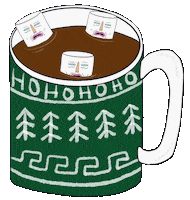 Merry Christmas Mug Sticker by ffembroidery
