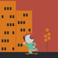 animated gif skating GIF by The Old Stand Studio