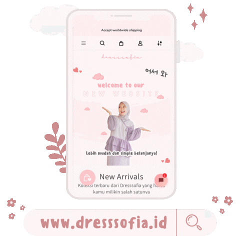 Korean Dress Sticker by Dresssofia
