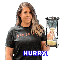 districtnhv run hurry hurry up district Sticker