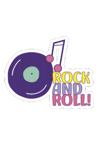 Rock And Roll Sticker by MujeresSobresalientes