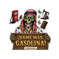 Skull Dinero Sticker