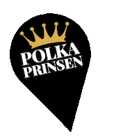 Polkaprinsen white red candy crown Sticker