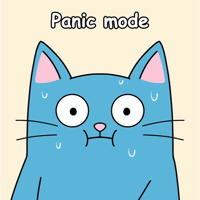 Sweating Blue Cat GIF