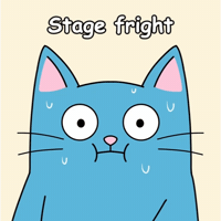 Sweating Blue Cat GIF