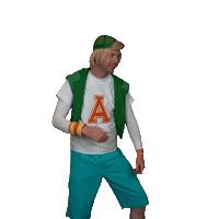 RCN_Vakantieparken alex animatie frisbee vakantie Sticker