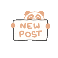 PeachPandaStudio kawaii new post surprise post Sticker