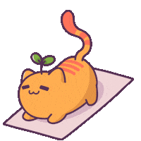 Downward Dog Cat Sticker by Castaways