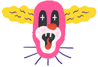Halloween Clown Sticker by Henri Campeã