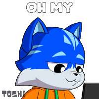 Oh My Wow Sticker by Toshithecat