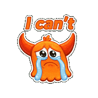 Sad Blank Face Sticker by Momo & Tulus
