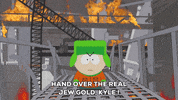 kyle broflovski fire GIF by South Park 