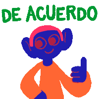 De Acuerdo Thumbs Up Sticker by GIPHY Studios 2021