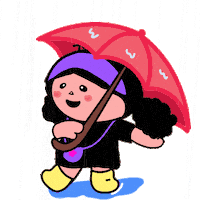 Happy Rainy Day Sticker by Fenbao and Friends