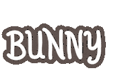 Lettering Bunny Sticker