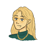 emmakatja girl illustration thanks wink Sticker