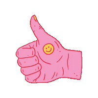 studioslatem yes thumbs up hand positive Sticker