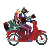 Dog Drink Sticker by Beluga Vodka