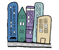 JuliaKapfenberger car travel house city Sticker