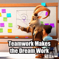 Teamwork Makes The Dream Work Study GIF by Radiantelope