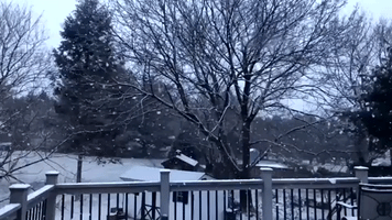 Snow Squall Passes Through Northern New Jersey