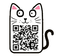 Cat Qr Sticker by MockoFun