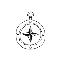 Compass Sticker by Tundra Snack