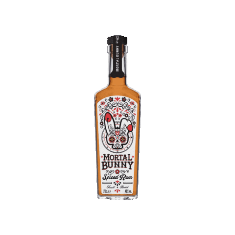 BunnySpirits bunny bottle rum mortal Sticker