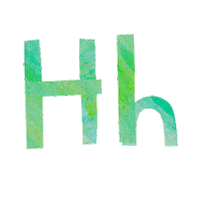 carter_higgins alphabet letters h playful Sticker
