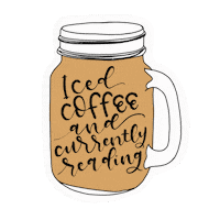Currently Reading Iced Coffee Sticker