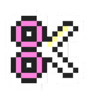 Pixel Art Craft Sticker by Paribu Art