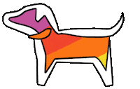 UnderdogInternational dog rainbow puppy dogs Sticker