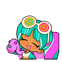 SparklesMagicalMarket happy excited pink wave Sticker