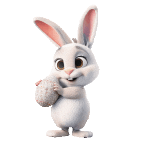 Bunny Rabbit Happy Easter Sticker