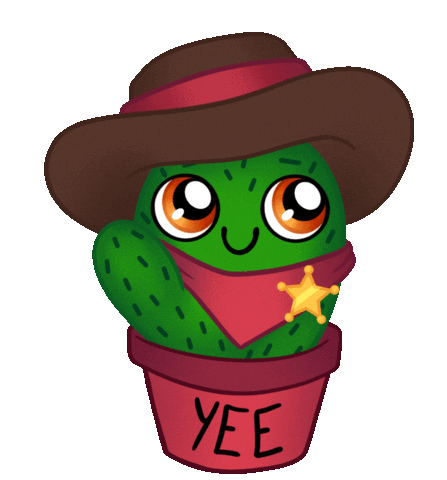 evangelinekingborn giphyupload kawaii western cactus Sticker