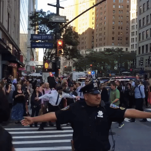 NYPD Clears Area Following Meat Cleaver Attack on Police Officers