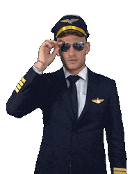 pilotpatrick_ gay sunglasses captain pilot Sticker