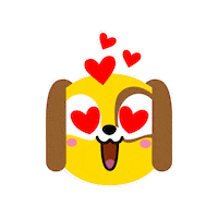 Smashlings love heart dog cartoon Sticker