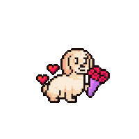 I Love You Dog Sticker by HotDogs