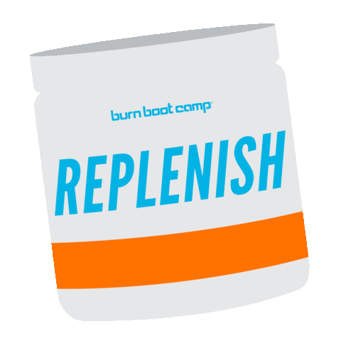 Orange Replenish Sticker by Burn Boot Camp