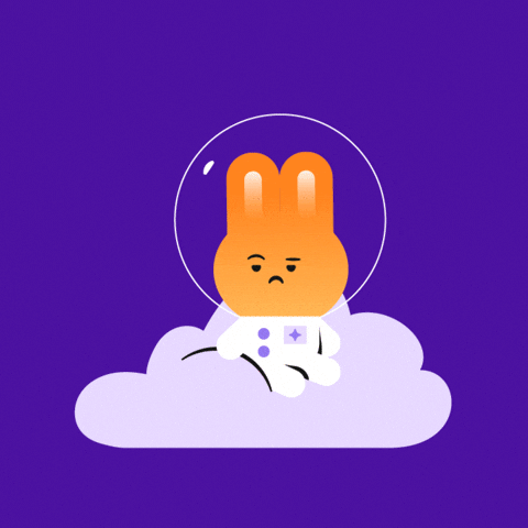 SolunaApp giphyupload bunny mental health bruh GIF